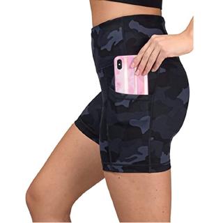 2020 Women's camouflage printing hip-lifting fitness casual shorts yoga pants yoga shorts (4)