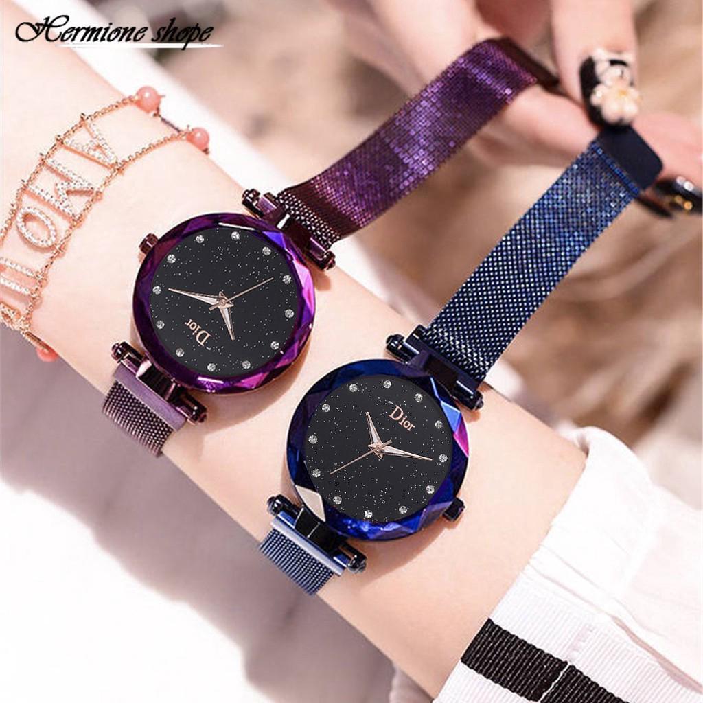 Valentine's Day Gift Star Watch Simple Fashion Lady Magnetic Buckle Strap Watch