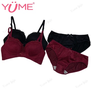 YUME NEW ARRIVAL HIGH QUALITY SET BRA+PANTY SOFT AND COMFORTABLE PUSH UP PADDED NON WIRE #YBPS37