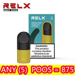 【In Stock】Autherntic RELX Infinity Pods Vape Pod Compatible with Relx Infinity GReen ZEST TOBACCO