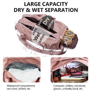 Travel Bag Sports Fitness bag Travel Mountaineering bag Gym Yoga Bag nylon Waterproof dry wet Separate independent Shoe store (4)