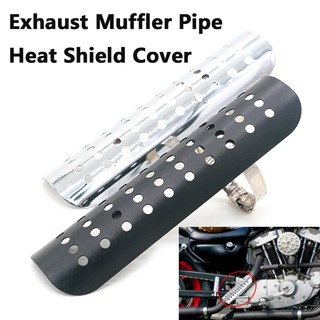 Universal Motorcycle Exhaust Pipe Heat Shield Guard Cover Muffler Pipe Exhaust System &
