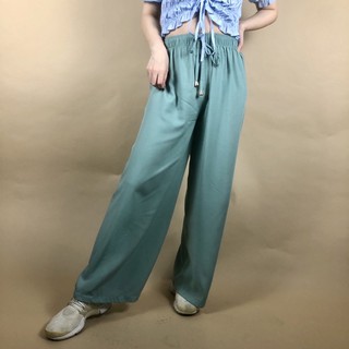 KATY-10 Casual Breathable Highwaist Square Pants Culottes Trousers Comfy Wide Leg Pants for Women