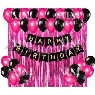 Happy Birthday Package - Black Pink Theme Set 9