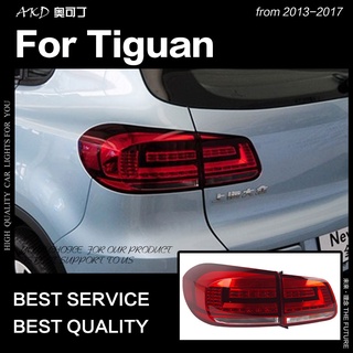 AKD Car Styling for VW Tiguan Tail Lights 2013-2017 Tiguan LED Tail Lamp LED DRL Dynami Signal Brake (1)