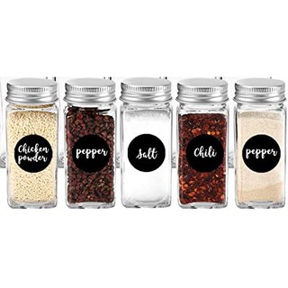Minimalist Spice Labels - Rectangle - Modern Kitchen Storage Labels - Waterproof, Oil Proof (5)