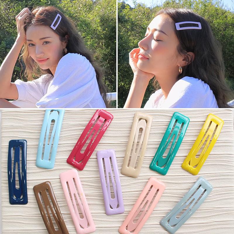 Macarons Frosted Rectangle Top Clips Hairpin Clip Headdress