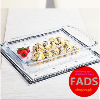 【FADS】2.6L Microwaveable Rectangular Tempered Bakeware Glass