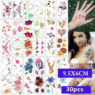 【Love】 temporary tattoo stickers Cartoon fashion pattern, 30 PCS