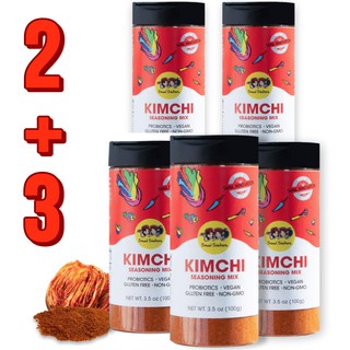 [Ready Stock]SEOUL SISTERS Korean Kimchi Powder Seasoning Mix 2+3 3.5 oz (100g) - Spicy Seasoning Mix, Rich in Probiotics, Gluten-free, and NON-GMO, Delicious Barbecue Dry Rub for Chicken Beef Pork Fish Vegetables