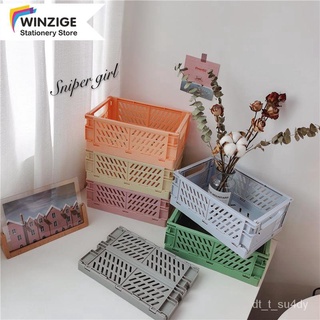 Winzige INS Foldable Storage Box Desktop Stackable Organisers Home Containers Student Office Supplie