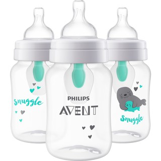 Authentic ** NEW RELEASE DESIGN! Philips Avent SNUGGLE design Anti-colic baby feeding bottle 9oz (1)