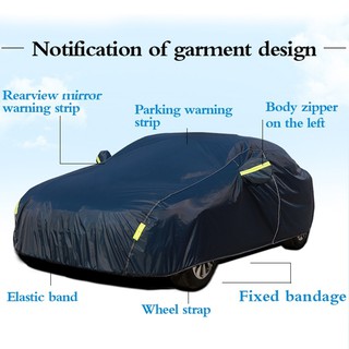 Full Car Cover for Toyota Vios Nanopore Genuine Oxford Material High Density 210D Polyester Size 3M (3)