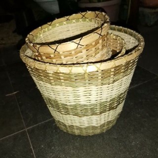 Set of 5 baskets with diameters, 12", 10" and 8" (1)