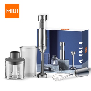 MIUI Powerful 800W 4-in-1 Hand Immersion Blender,Stainless Steel Stick Blender,700ml Mixing Beaker,500ml Food Processor,Whisk