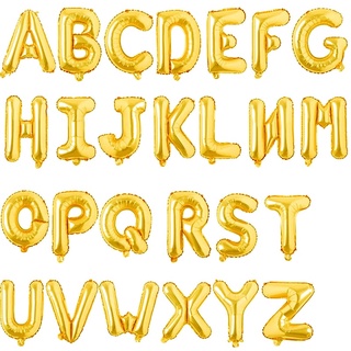 KUUQA Alphabet Gold 16Inch A-Z Number Letter Birthday Name Wedding Decoration