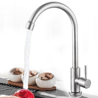 Kitchen single cold faucet stainless steel 304 faucet sink lead-free switch