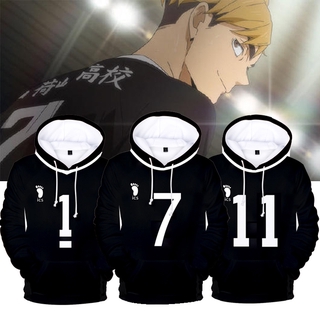 Haikyuu Inarizaki High Miya Atsumu Kita Shinsuke Cosplay Hoodie Adult Hooded Sweatshirt Pullover