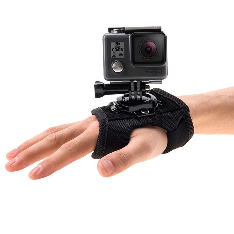 For Go Pro Hero 7 6 5 4 Mi SJCAM Action Camera 360 Degree Rotation Hand Strap Wrist Belt Mount (1)