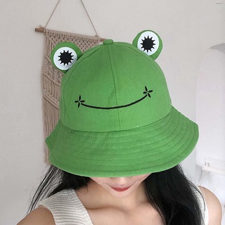 ✕◕✁MOCHO Protective Frog Cotton Embroidery Fisherman's hat
