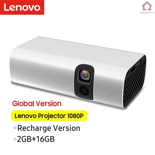 ଓ Lenovo Projector P200 Android System 1080P HD Clear Projection 200ANSI LED 20000H Lifespan Vertical Keystone Correction Portable Mini Home Media Player Video Beamer