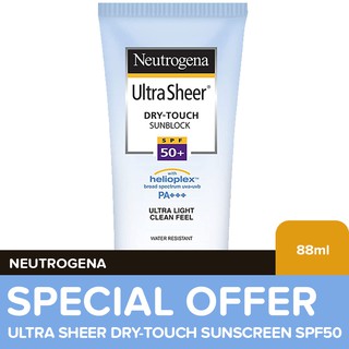 Neutrogena Ultra Sheer Dry Touch Sunscreen SPF50 88ml, P50 OFF