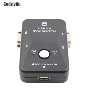 Godziyiju 2 Port USB VGA KVM Switch Box For Mouse Keyboard Monitor Sharing Computer PC