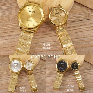 ﹍✻[JAY.CO]stainless steel gold couple watch gift #CA08CPCHP