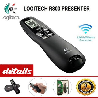 Ready Stock/❁Ori Logitech Wireless Presenter R800 With Laser Pointer _Red