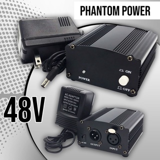 ⚡48V Phantom Power Supply Black Adapter One XLR Audio Cable for Condenser Microphone Music⚡