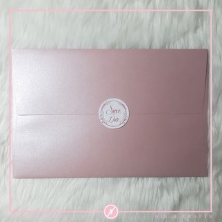 Nik & Crafts A9 (5.75" x 8.75") Premium Old Rose Shimmery Wedding Invitation Envelope (2)