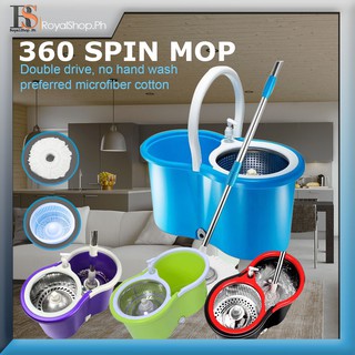 spin mop stainless steel spiral barrel lazy hand-washing (one mop head for fee)