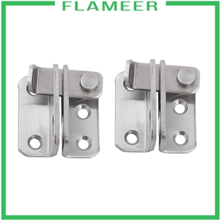 [FLAMEER] 2x Stainless Steel Door Latch Slide Bolt Safety Door Lock with Padlock Hole
