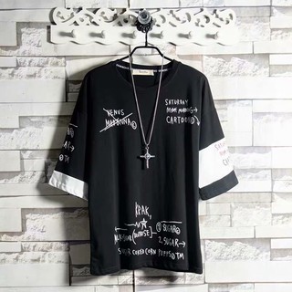 ▲❇☾Easing the European and American ins popular logo oversize fat sweethearts outfit big yards sho (1)