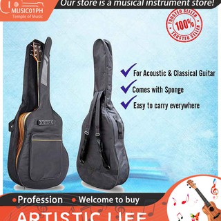 Guitar Bag Waterproof Guitar Case Double Strap Black Guitar Bag - 40/41 inch Ukulele Bag