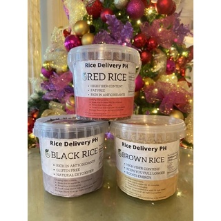 RICE BALLSHIRATAKI RICE┅✙☏Organic Brown Red Black Rice in Tub