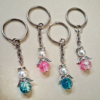 10 pcs. Blue/Pink Angel Keychain
