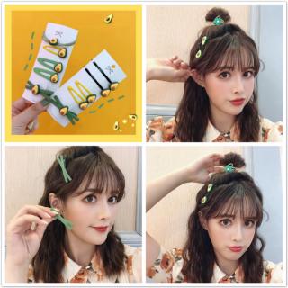 Korean Ins Creative Funny Cute Avocado Partysu Hairclip (1)