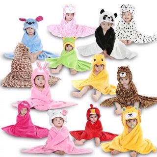 Flagship Cotton flannel baby blanket hooded bath towel Swaddle