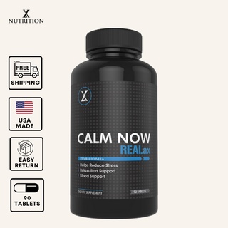 LX Nutrition Calm Now Realax- Reduce Stress,Sleep Better & Relaxed-90 Natural Tablets