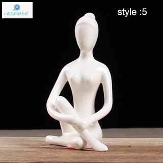White Yoga Figurine Statue Home Decorative Porcelain Ceramic Gifts Crafts (9)