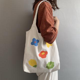 Women Canvas Tote Bag Cute Cartoon Shopping Girl Cotton Shoulder Bag Female Handbag Beach Bag (6)