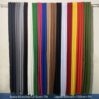 ☬㍿1PC Plain Curtain 215x150 cm with 8 Ring Curtain DIY combination New Kurtina Home Decor CURTAIN HA (6)