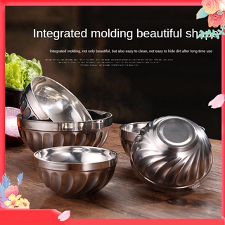 5.5"Stainless 304# Steel Bowl Round Soup Bowl Household Double-layer Stainless Steel Bowl Insulation