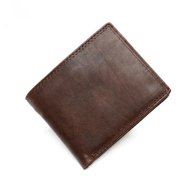 Cow Leather Casual Wallet Horse Genuine Wallet for Men