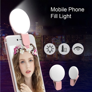 Universal Selfie Lamp Mobile Phone Lens Portable Flash Ring Luminous Ring Clip Light LED Selfie Ligh