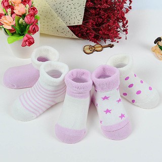 Huixin 5Pairs/lot Newborn Baby Socks For The Girl Stripe (4)