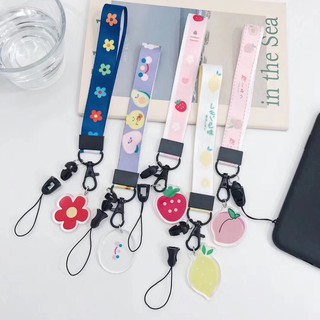 Stock❤Korea Fruits Flower Acrylic Charm Strawberry Lemon Phone Strap String Accessories (1)