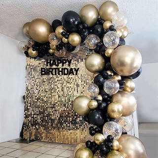 ❤️121pcs Balloon Arch Garland Kit Chrome Gold Latex Black Balloons Wedding Graduation Party Birthday Decor Party Decorations Baloons for home partyneeds party decorations