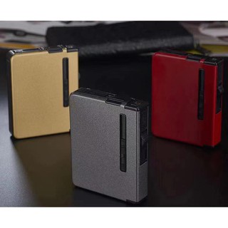 Cigarette Case, Portable Multifunction Cigarette Box Holder Metal